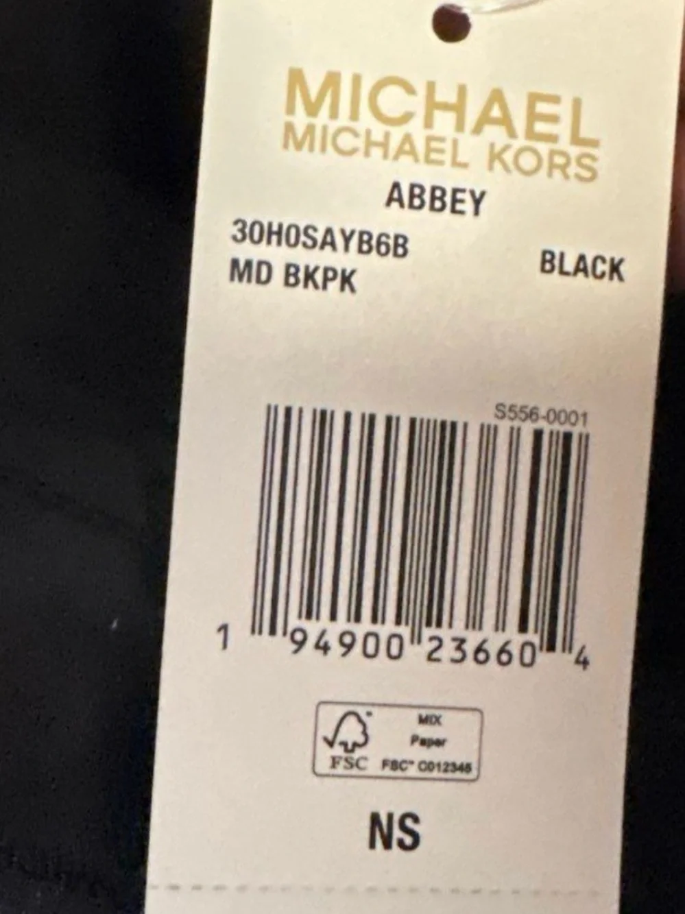 Michael Kors Black Abbey Jet Set Leather Backpack